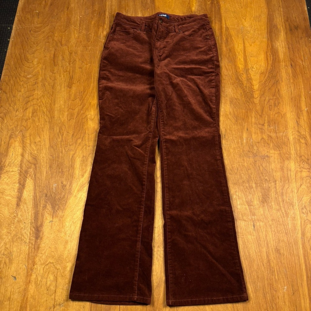 Burnt Orange / Brown Corduroy Pants Women's 13 34" Maroon Bootcut Midrise Y2K‎